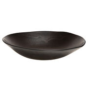 Large black ceramic salad bowl